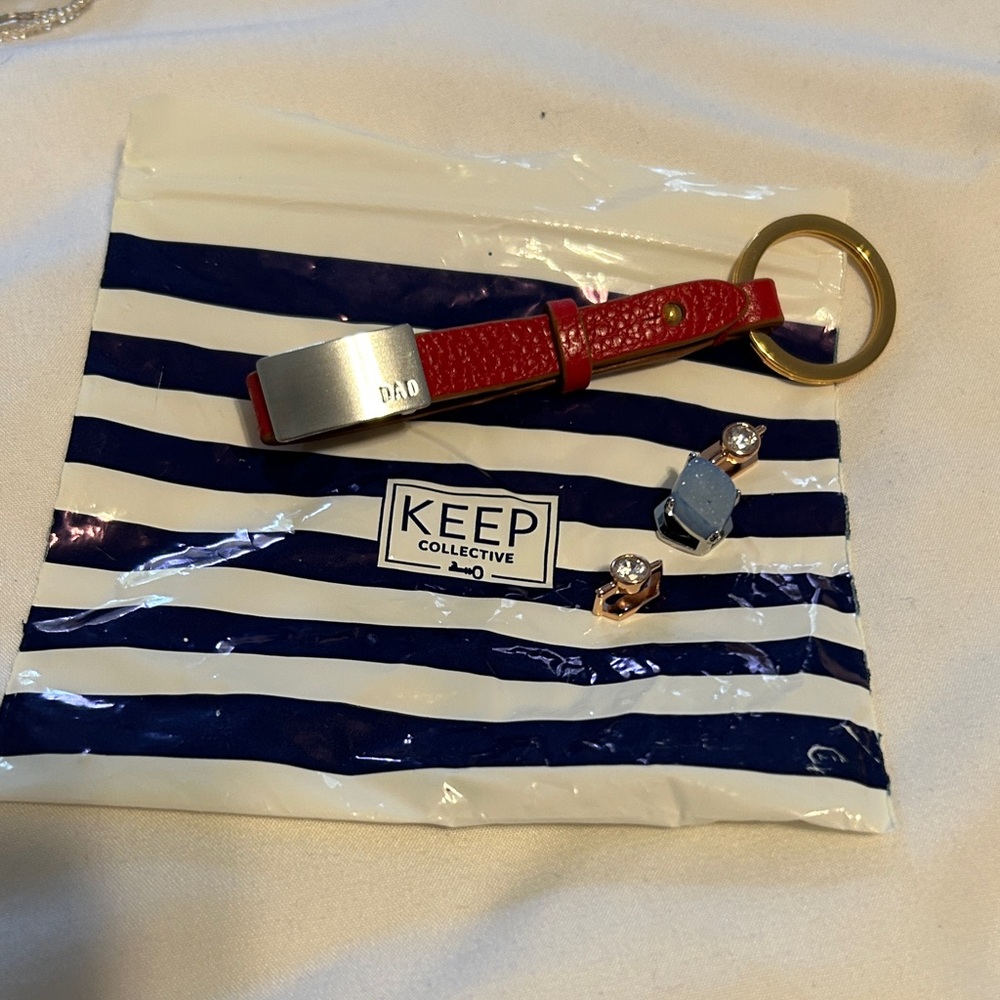 KEEP Collective Red and Gold Keychain Accessory